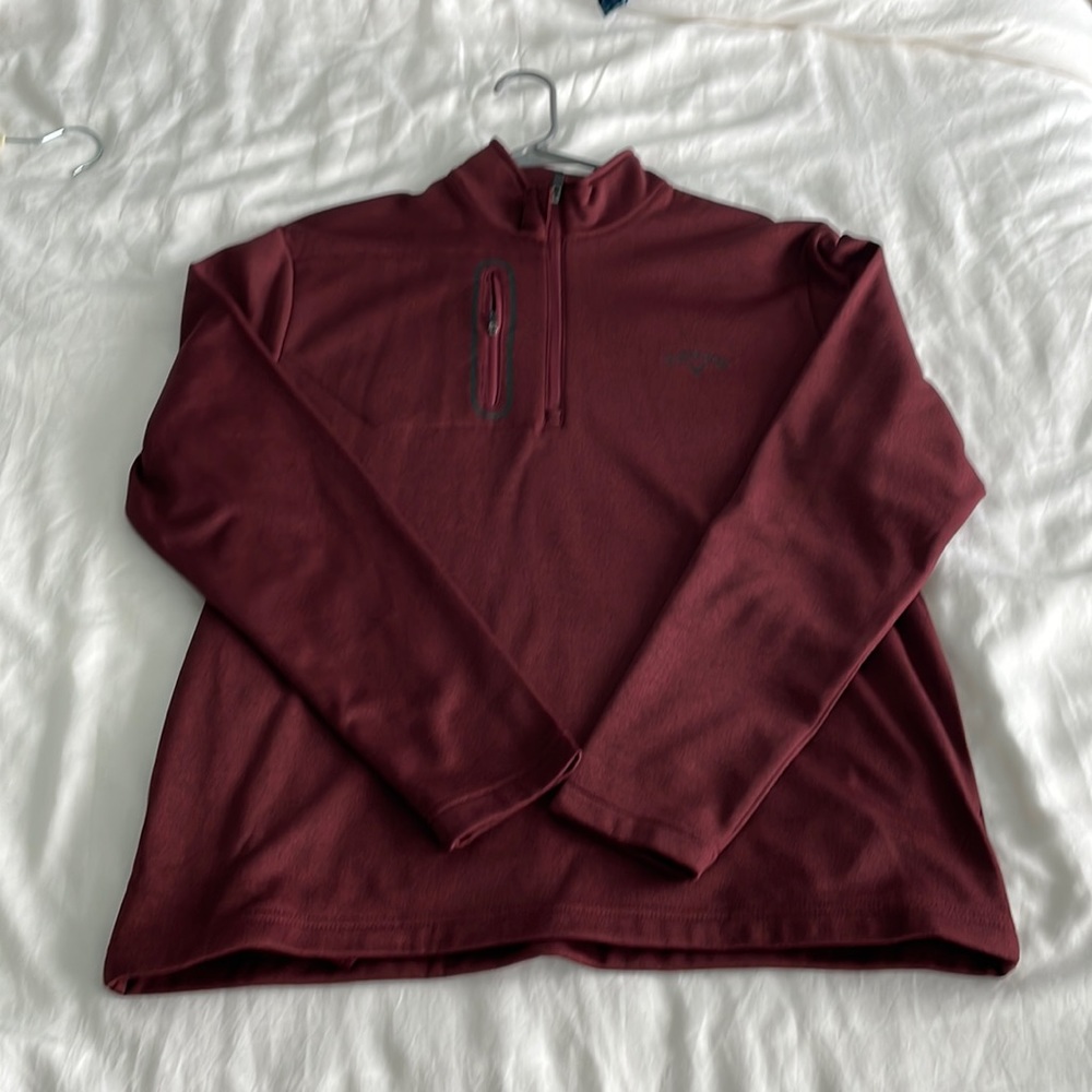 Callaway pull over sweater md maroon